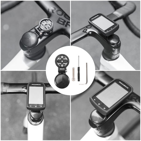 ROCKBROS Uchwyt na Licznik Rowerowy Kompatybilny z Garmin, Wahoo i Bryton-WT-2 Uchwyt na komputer rowerowy