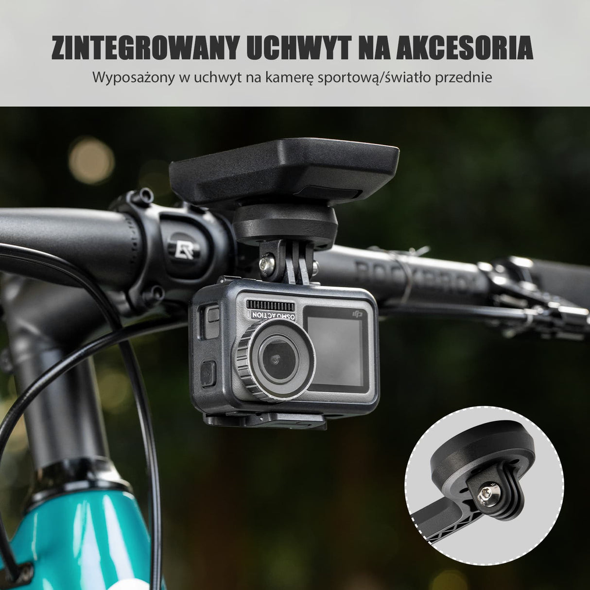 ROCKBROS Uchwyt na Licznik Rowerowy Kompatybilny z Garmin / Wahoo / Bryton-FK-301S Uchwyt na komputer rowerowy