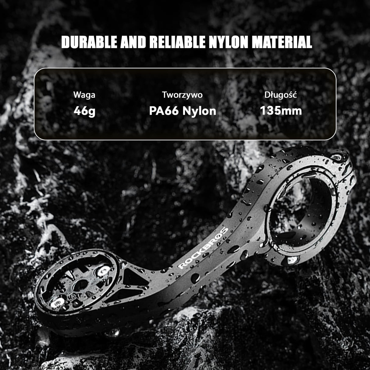 ROCKBROS Uchwyt na Licznik Rowerowy Kompatybilny z Garmin / Wahoo / Bryton-FK-301S Uchwyt na komputer rowerowy