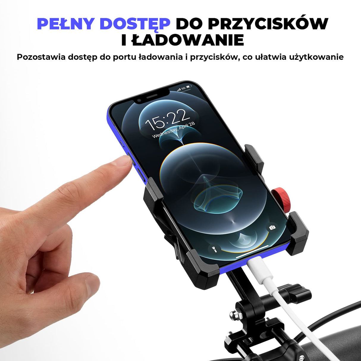 Aluminiowy Uchwyt Na Telefon z Różnymi Sposobami Mocowania