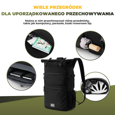 ROCKBROS Wielofunkcyjna Torba Rowerowa 3w1 na Bagażnik 11-16L - A34 Torby na bagażnik