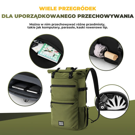 ROCKBROS Wielofunkcyjna Torba Rowerowa 3w1 na Bagażnik 11-16L - A34 Torby na bagażnik