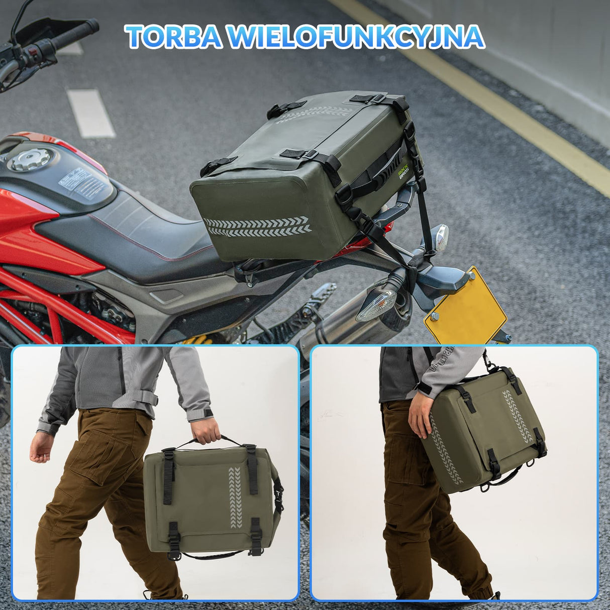 ROCKBROS Wodoodporna Sakwa Tylna na Motocykl 30 L-AS-096 Torby i sakwy motocyklowe
