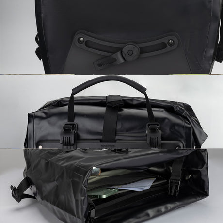 ROCKBROS 100% Wodoodporna Torba Bagażowa Pojemność 25L-32L z Systemem Roll-top-AS-002-2 Torby na bagażnik