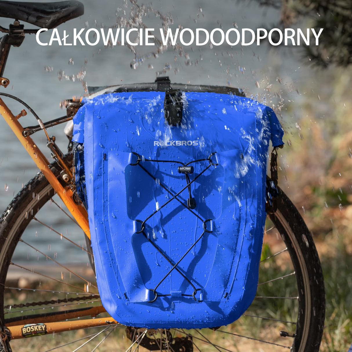 ROCKBROS 100% Wodoodporna Torba Bagażowa Pojemność 25L-32L z Systemem Roll-top-AS-002-2 Torby na bagażnik