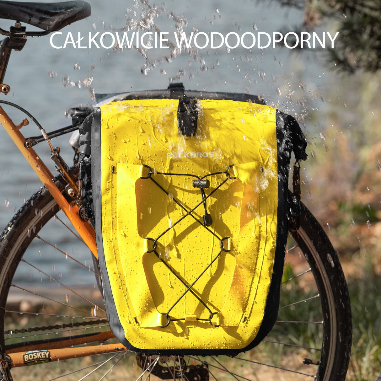 ROCKBROS 100% Wodoodporna Torba Bagażowa Pojemność 25L-32L z Systemem Roll-top-AS-002-2 Torby na bagażnik