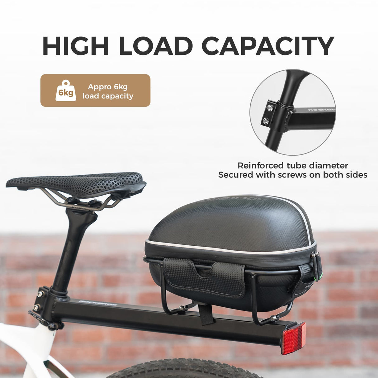 ROCKBROS Wodoodporna Torba na Bagażnik Rowerowy + Zestaw Bagażnika z Systemem Quick Release Bagażniki