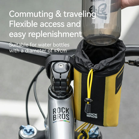 ROCKBROS 100% Wodoodporna Torba na Bidon Rowerowy 1L Kompaktowa i Szczelna-AS-162 Torby na kierownicę