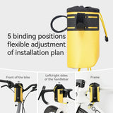 ROCKBROS 100% Wodoodporna Torba na Bidon Rowerowy 1L Kompaktowa i Szczelna-AS-162 Torby na kierownicę