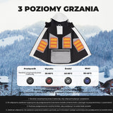 ROCKBROS Męska Podgrzewana Kurtka Rowerowa Wiatroodporna Z Grafenu Z 3-stopniową Regulacją-YPW067 Kurtki