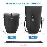 Torba Rowerowa Na Bagażnik W Pełni Wodoodporna I Odblaskowa 20L -AS-166