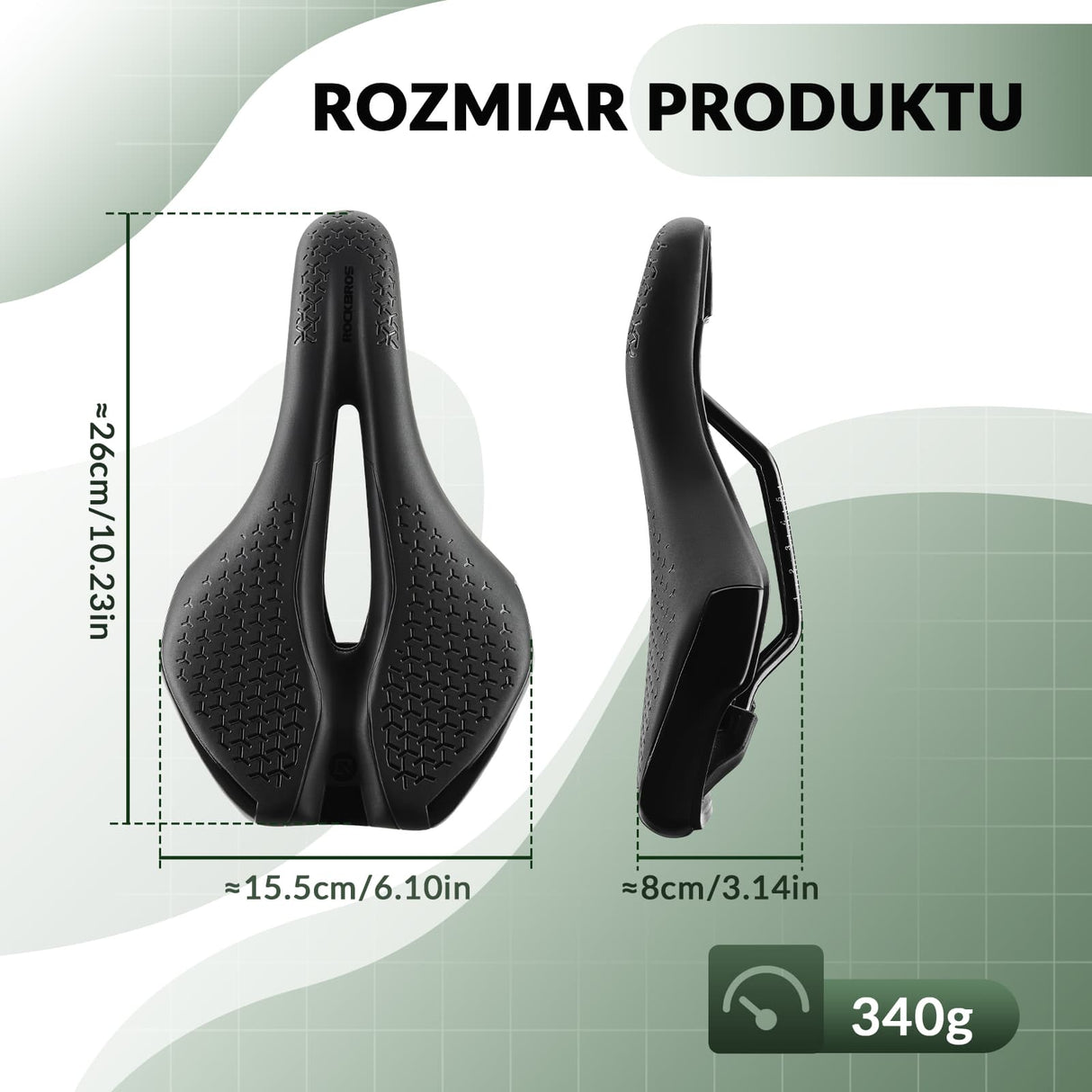 ROCKBROS Siodełko Rowerowe Ergonomiczne i Antypoślizgowe-828 Siodełka rowerowe