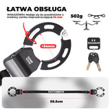 ROCKBROS Zamek Łańcuchowy Do Roweru I Hulajnogi Zapięcia