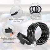 ROCKBROS Zapięcie Rowerowe 110 cm / 11 mm Wytrzymałe, Bezpieczne i Uniwersalne Zapięcia