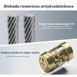 ROCKBROS Zapięcie Rowerowe 110 cm / 11 mm Wytrzymałe, Bezpieczne i Uniwersalne Zapięcia