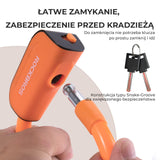 ROCKBROS Zapięcie Rowerowe 110 cm / 11 mm Wytrzymałe, Bezpieczne i Uniwersalne Zapięcia