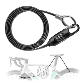 ROCKBROS Zapięcie Rowerowe Kabel Antykradzieżowy Na Kod 150 cm-PL3001 ZapięciaCzarny