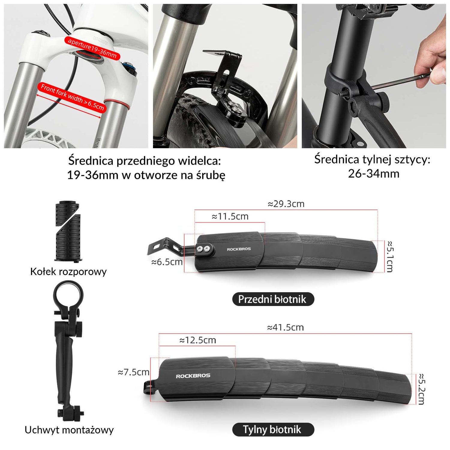 rockbros schutzblech ROCKBROS Fahrrad Schutzblech Set Vorne + Hinten Schutzblech Universal – ROCKBROS-PL