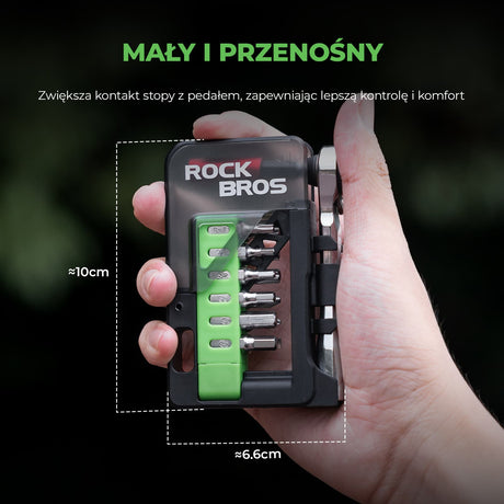 ROCKBROS Zestaw Narzędzi Z Grzechotką Typu Flip-top Mini-TG-T8008 Narzędzia do naprawy roweru