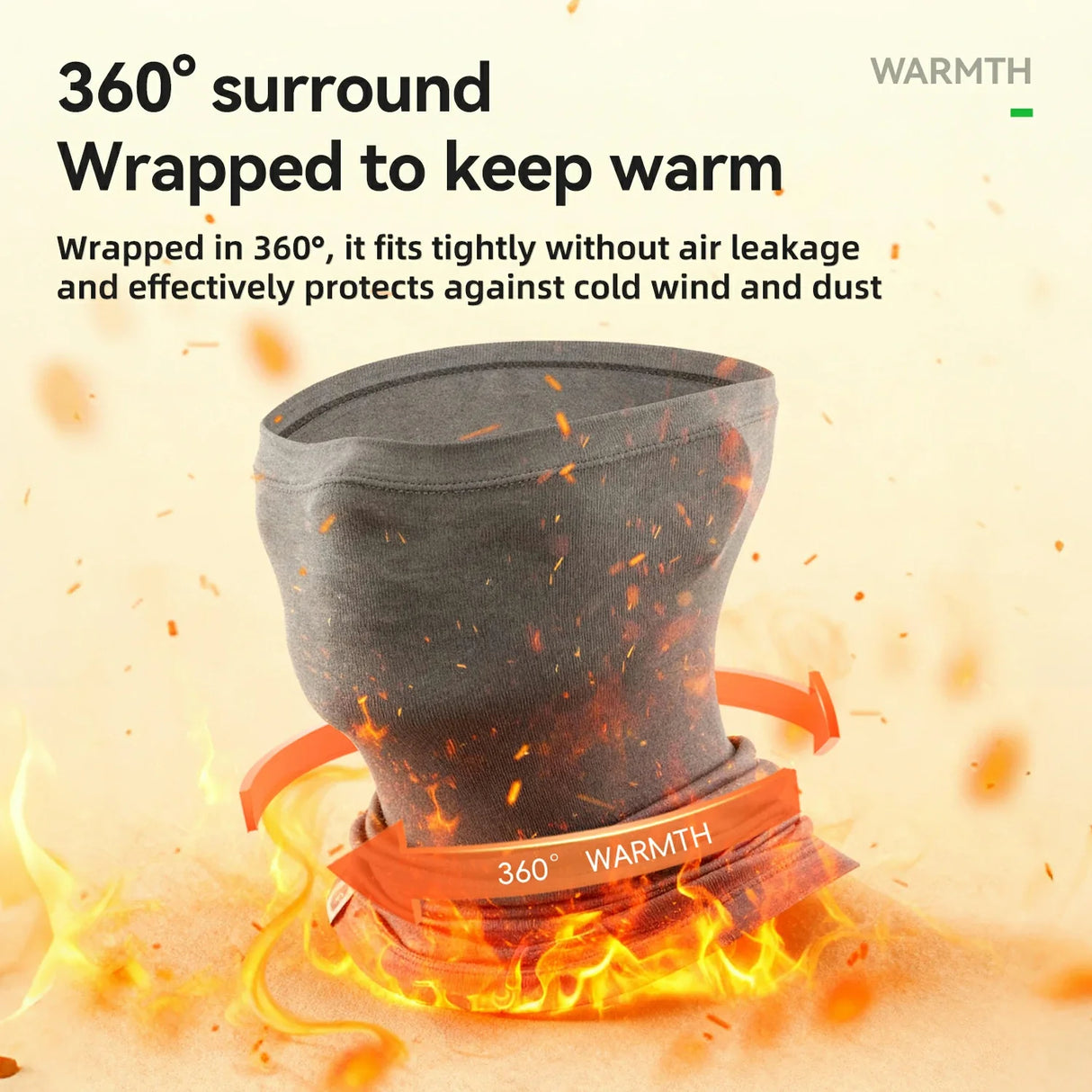 ROCKBROS Zestaw Zimowy Z Wełny Merino – Komin Termiczny i Czapka Kominiarki