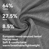 ROCKBROS Zestaw Zimowy Z Wełny Merino – Komin Termiczny i Czapka Kominiarki