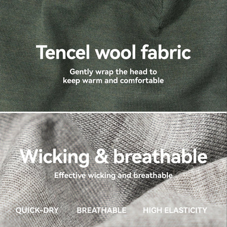 ROCKBROS Zestaw Zimowy Z Wełny Merino – Komin Termiczny i Czapka Kominiarki