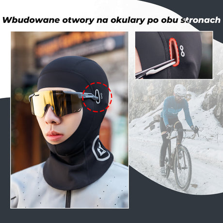 ROCKBROS Kominiarka Z Antypoślizgową Podszewką I Odkrytą Twarzą-LF70681 Kominiarki