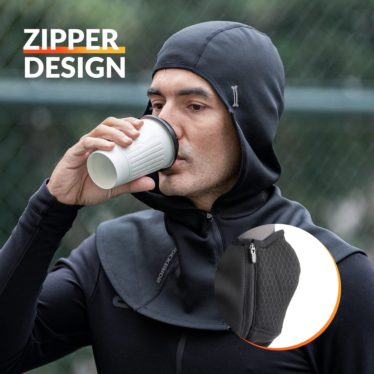 ROCKBROS Kominiarka Motocyklowa Rowerowa Zimowa Mężczyźni Kobiety Ciepła Narciarska Oddychająca Maska-YPP088 Kominiarki