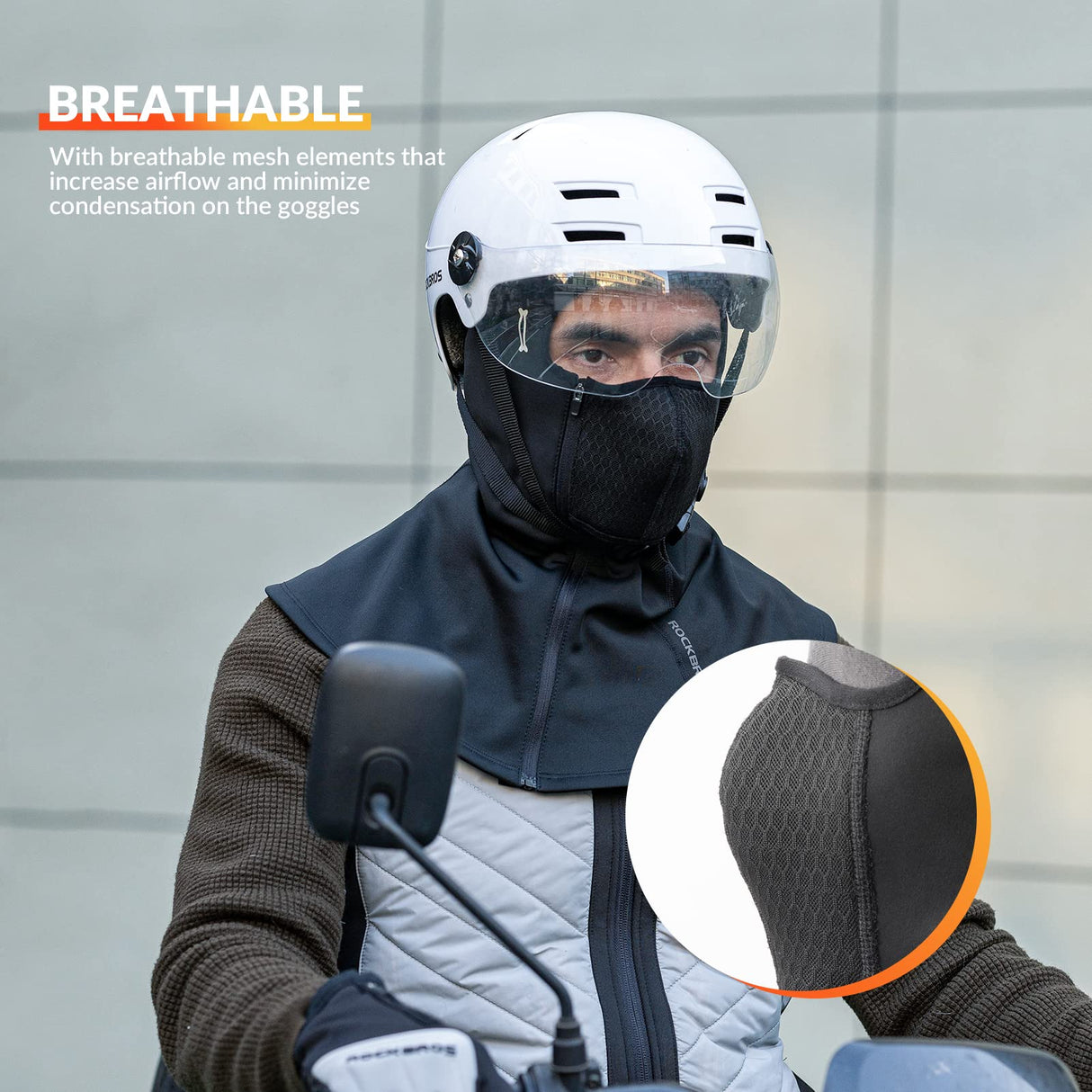 ROCKBROS Kominiarka Motocyklowa Rowerowa Zimowa Mężczyźni Kobiety Ciepła Narciarska Oddychająca Maska-YPP088 Kominiarki