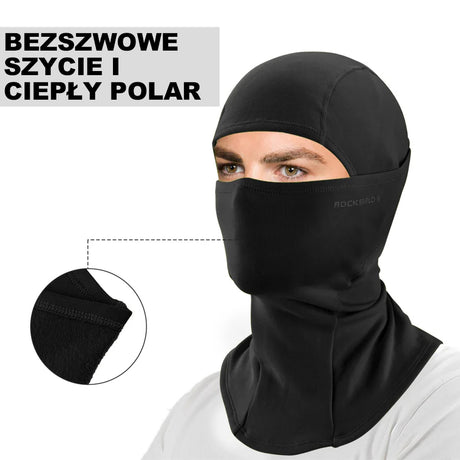 ROCKBROS Kominiarka Jesienno-Zimowa Wiatroszczelna Przeciwpyłowa Oddychająca Jeden Rozmiar-LF7345 Kominiarki