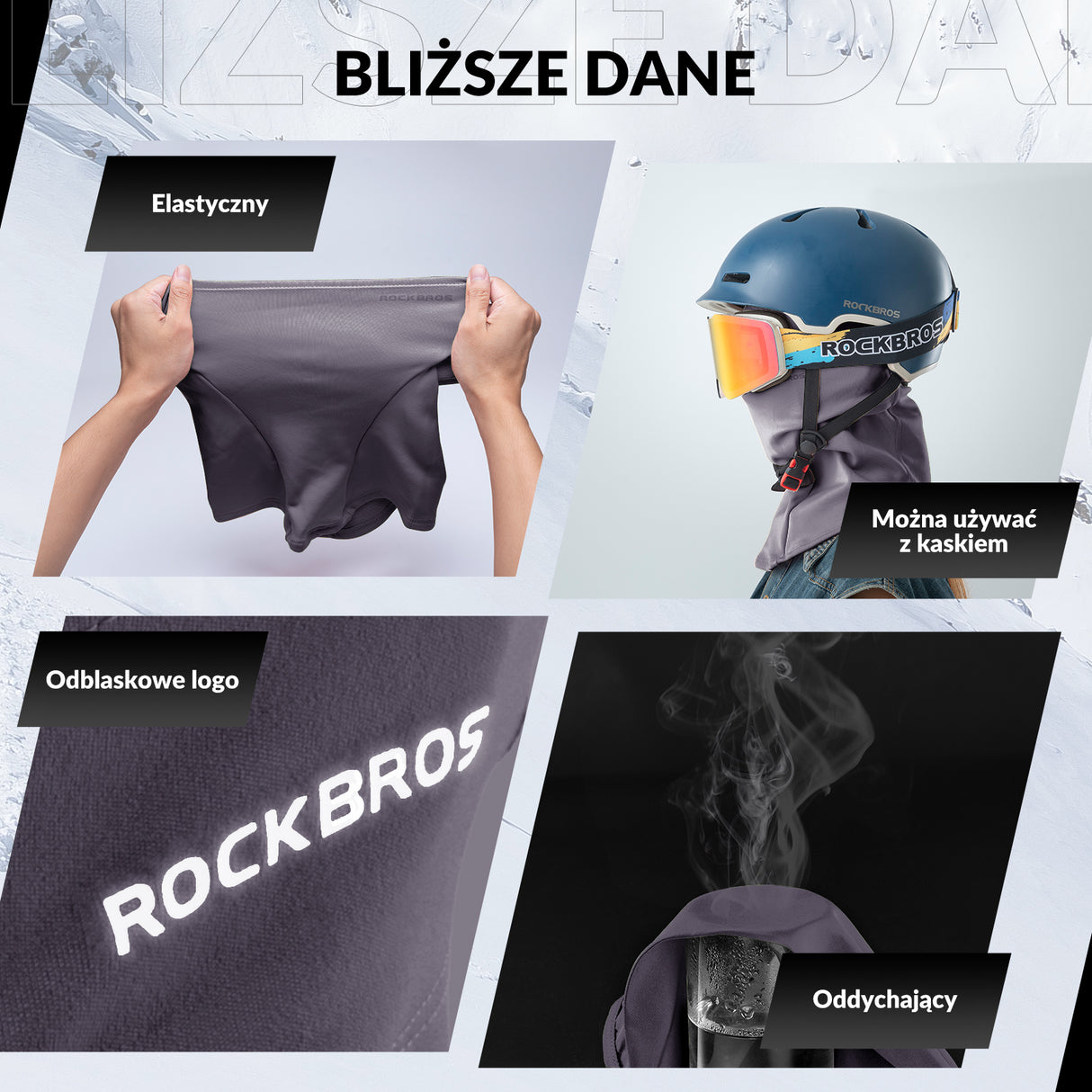 Kominiarka Jesienno-Zimowa  Wiatroszczelna Przeciwpyłowa Oddychająca Jeden Rozmiar-LF7345