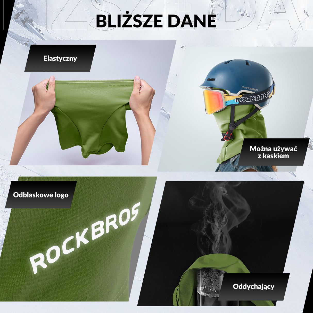 Kominiarka Jesienno-Zimowa  Wiatroszczelna Przeciwpyłowa Oddychająca Jeden Rozmiar-LF7345