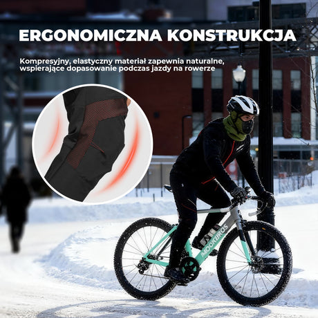 ROCKBROS Spodnie Rowerowe Zimowe Męskie Wiatroszczelny i Wodoodporny-YPK007-1 Spodnie