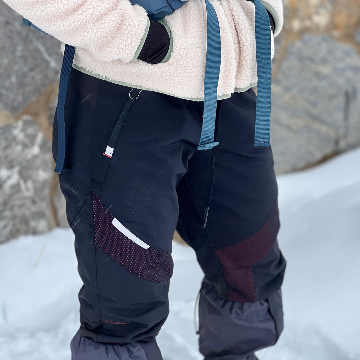 ROCKBROS Spodnie Rowerowe Zimowe Męskie Wiatroszczelny i Wodoodporny-YPK007-1 Spodnie