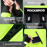 ROCKBROS Zimowy Komplet Rowerowy Męski Kurtka i Spodnie，Miękki, Ciepły, Dopasowany Do Ciała