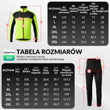 ROCKBROS Zimowy Komplet Rowerowy Męski Kurtka i Spodnie，Miękki, Ciepły, Dopasowany Do Ciała