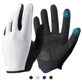 ROCKBROS ROAD TO SKY Rękawiczki Rowerowe Wiosna Lato Kolarskie Dotykowe Oddychające Unisex RękawiczkiBiały M