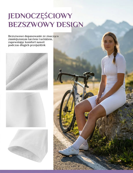 TVI TVI Damskie Spodenki Rowerowe Bezszwowe Z Wkładką Żelową-YDDK017 Spodenki