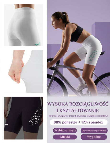 TVI TVI Damskie Spodenki Rowerowe Bezszwowe Z Wkładką Żelową-YDDK017 Spodenki