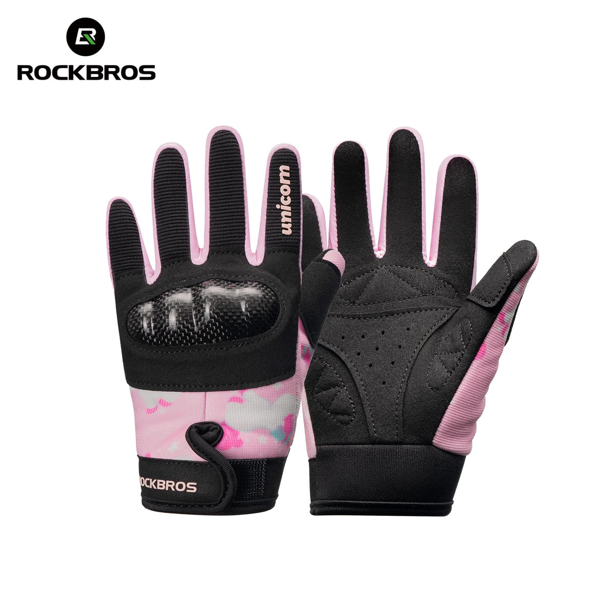 ROCKBROS Dziecięce Rękawiczki Ochronne-S393 RękawiczkiRóżowy S (szerokość dłoni 7.4-7.7）