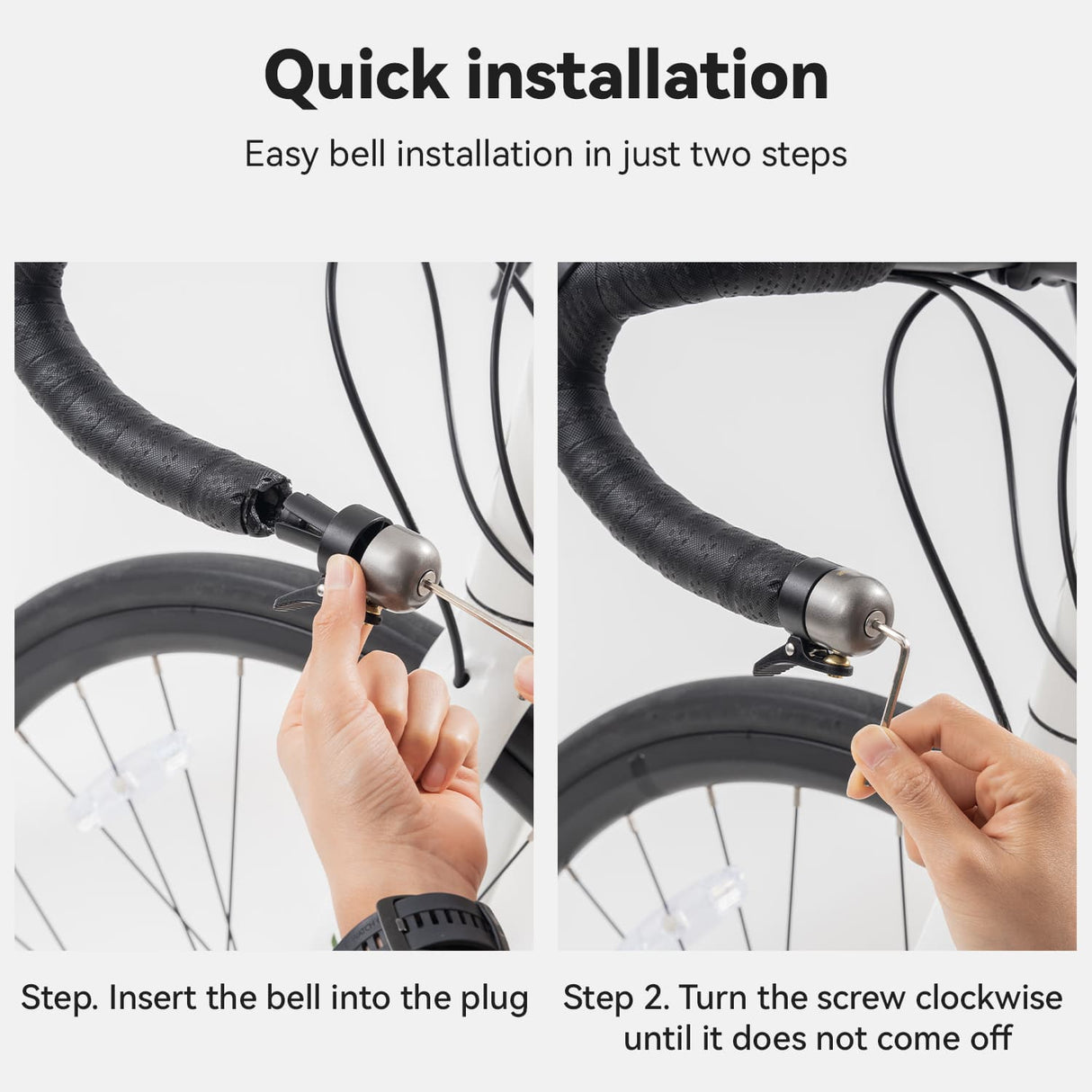 Dzwonek Rowerowy w Korek Kierownicy 80dB - BB2606