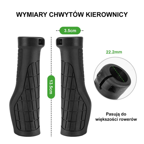 ROCKBROS Uniwersalne Chwyty Kierownicy Średnica Wewn. 22,2 mm Rączki rowerowe
