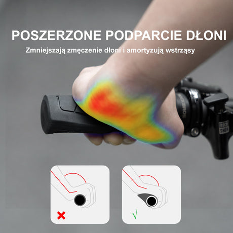 ROCKBROS Uniwersalne Chwyty Kierownicy Średnica Wewn. 22,2 mm Rączki rowerowe