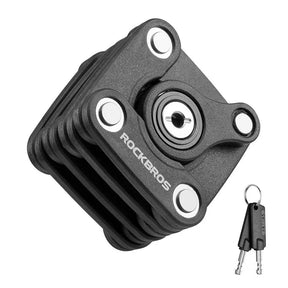 ROCKBROS Składana Blokada Rowerowa 70 cm/65cm ZapięciaStyl 1-Składany na 16 sekcji