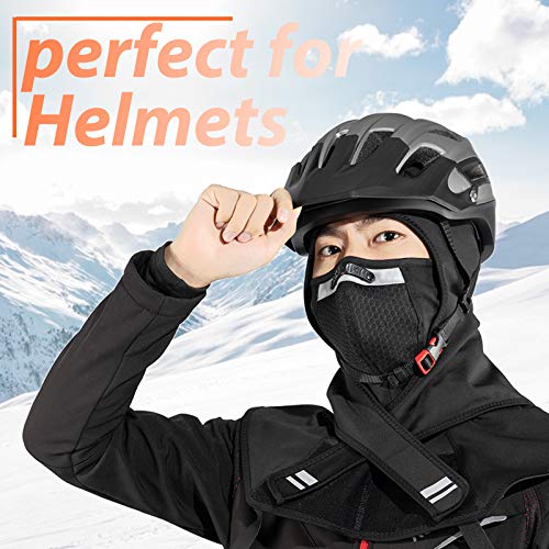 ROCKBROS ROCKBROS Kominiarka Zima Ciepłe Wielofunkcyjne Nakrycie Głowy Wiatroszczelna Odblaskowa Podgrzewacz Szyi do Narciarstwa Motocyklista Jazda na Rowerze M/L Kominiarki