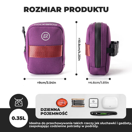 ROCKBROS Kompaktowa Torba Podsiodłowa 0,35 L - F006 Torby podsiodłowe