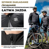 ROCKBROS Kurtka Rowerowa z Długim Rękawem – Wiatroszczelna, Składana, z Wentylacją i Elementami Odblaskowymi-Moro