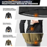 ROCKBROS Kurtka Rowerowa z Długim Rękawem – Wiatroszczelna, Składana, z Wentylacją i Elementami Odblaskowymi-Moro
