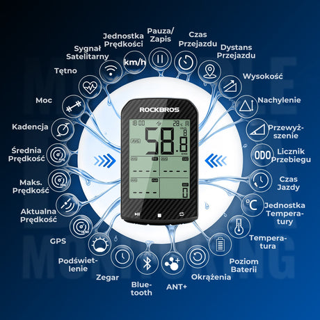 ROCKBROS Licznik Rowerowy GPS M1 PRO Licznik