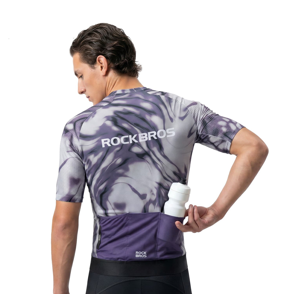 ROCKBROS Męska Profesjonalna Koszulka Rowerowa Szosowa Lekkość i Styl Ink Shadow - YDDX018 Koszulki